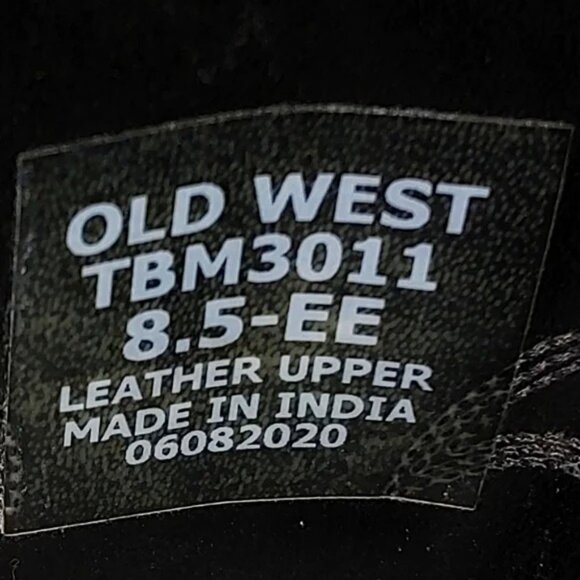 TBM3011 Old West Men\'s Western Work Boot Soft Toe (Condition: Like New)